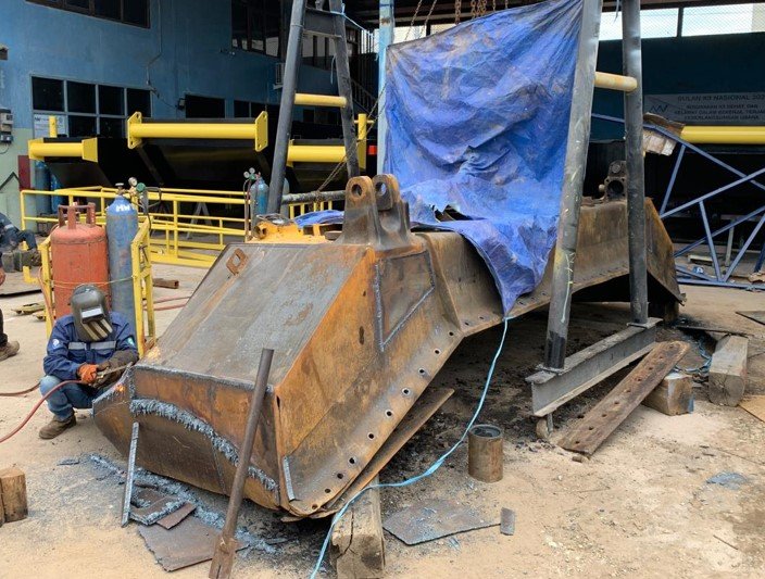 Repair bucket Rekondisi Bucket Dozer di Balikpapan