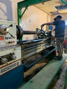 Jasa bubut pulley conveyor di kaltim