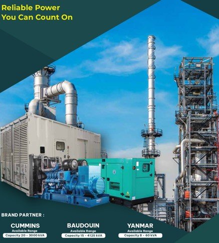 jual genset cummins, yanmar dan baudouin di kalimatan